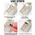 thumbnail image 3 of 2 pares de cordones de zapatos con hebilla de metal con cierre magnético rápido que no se atan, cordones magnéticos para zapatos para niños y adultos, 3 of 8