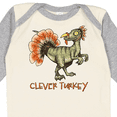 thumbnail image 4 of Inktastic Clever Turkey Thanksgiving Dinosaur Boys or Girls Long Sleeve Baby Bodysuit, 4 of 5