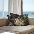thumbnail image 2 of Pastoral Plant Outdoor Pillow Covers Pack of 2 Home Sweet Frog Butterfly Coffee Book Waterproof Throw Pillow Covers Decorative Cushion Cases for Patio Garden Tent Balcony Couch 20x12 inch, 2 of 8