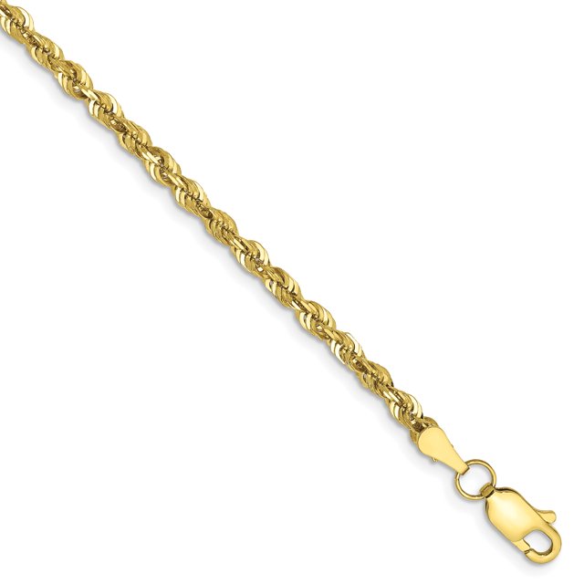 10K Yellow Gold 2.75mm Diamond Cut Extra-Lite Rope Chain