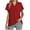 Red, variant on Nice Blouses for Women Trendy Summer Women Short Sleeve Tops Tops for Work Solid Color Tees Women Plus Size Spring Clothes for Women New Arrivals