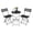 Black, variant on BoldGear Outdoor 3 Piece Patio Bistro Set, Folding Bistro Table and Chairs Set of 2, Space Saving, Foldable Coffee Tables for Balcony or Garden,Black