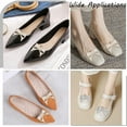 thumbnail image 5 of 4Pcs 2 Colors Rhinestone Shoe Clips Bowknot Alloy Platinum Golden Shoe Decoration Charms Detachable Shoe Buckle on Flat Shoes Heel Shoes for Women Brides Wedding DIY Craft Accessories, 5 of 6