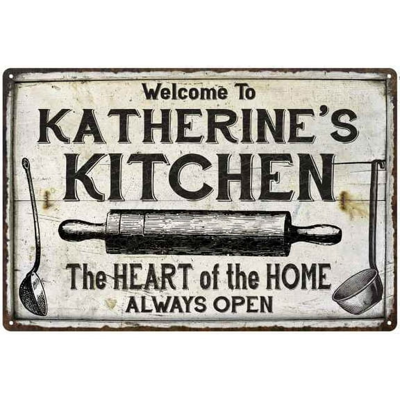 KATHERINE'S Kitchen Farmhouse Sign Gift Gift 12x18 Metal 112180033064