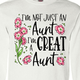 thumbnail image 4 of Inktastic I'm Not Just an Aunt, I'm a Great Aunt Flowers Long Sleeve T-Shirt, 4 of 5