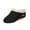 Black, variant on Black Women'S Slippers Sandals Wedge Heel Platform, Closed Toe Plush Furry Warm Lined, Non-Slip Comfortable Indoor Outdoor House Shoes Fall Winter, Size 42 Eu/26 Cm