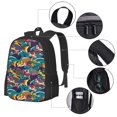 thumbnail image 2 of Easygdp Colorful Carp Streamer Mochila de Gran Capacidad Minimalista Ideal para Escuela, Viajes y Uso Diario, 2 of 6