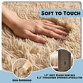 thumbnail image 3 of ZENELESS 4x6ft Fluffy Rugs,Super Soft Indoor Modern Carpets,Anti-skid Fuzzy Area Rug for Teens Dorm Nursery Bedroom Home Decor Khaki, 3 of 7