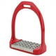 thumbnail image 3 of Silla de caballo de aluminio antideslizante, estribos ingleses, seguridad ecuestre para montar a caballo (rojo), 1 par, 3 of 5