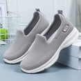 thumbnail image 5 of Domuza Women's Orthopedic Arch Fit Slip-Ins Sneakers, Comfortable Mesh Walking Shoes with Max Cushioning, Casual Orthowear for All-Day Wear Gray 7（EU-38）, 5 of 5