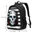 thumbnail image 5 of Daiia Watercolor Skull Pattern USB Charging Backpack for Men and Women, Anti-Theft Backpack,Travel Backpack,School Backpack,College Backpack,Laptop Backpack, 5 of 7