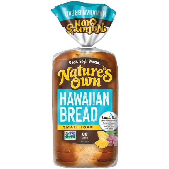 Nature's Own Hawaiian, Non-GMO Small Loaf Bread, Sandwich Bread, 12 oz Loaf