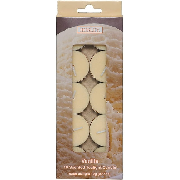 Hosley 120 Pk. Pressed Vanilla Scented Tealight Candles