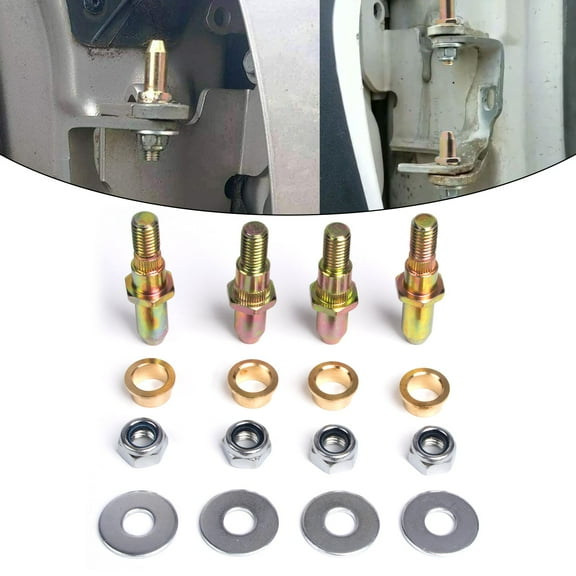 Xotic Tech Car Truck Heavy Duty Front/ Rear Door Hinge Pins Bushing Repair Set Compatible with Chevy Silverado or GMC Sierra Truck SUV (Replace Part No. 19299324 38453P 8902553)
