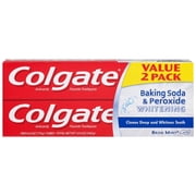 (4 pack) (4 pack) Colgate Baking Soda and Peroxide Whitening Toothpaste - 6 oz Twin Pack