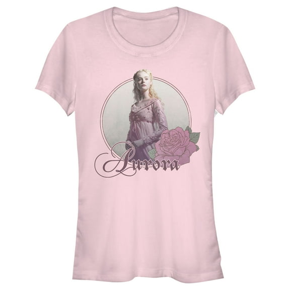 Junior's Maleficent: Mistress of All Evil Aurora Portrait Graphic Tee Light Pink Small
