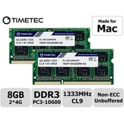 Timetec Hynix IC 8GB KIT(2x4GB) Compatible for Apple DDR3 1333MHz PC3-10600 for Early/Late 2011 13/15/17 inch MacBook Pro, Mid 2010 Mid/Late 2011 21.5/27 inch iMac, Mid 2011 Mac Mini (8GB KIT(2x4GB))