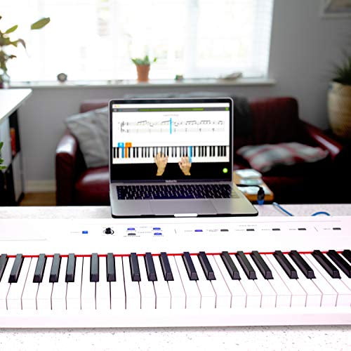  Alesis Recital Pro - 88 Key Digital Piano Keyboard with Hammer  Action Weighted Keys, 2x20W Speakers, 12 Voices, Record and Lesson Mode, FX  and Display : Musical Instruments