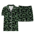 thumbnail image 4 of Leey-World Girl Halloween Pajamas Girl's Halloween Pajama Set Cute Cartoon Printed Short Sleeved Shorts Home Clothes, 4 of 6