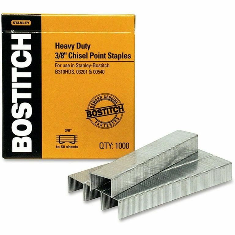 Bostitch Heavy Duty Premium Staples, 150 Sheets, 3/8