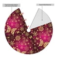 thumbnail image 2 of Lsque Golden Snowflakes And And Butterflies Print Christmas Tree Skirt, Tree Skirt with Ties or Velcro, Perfect for Holiday Decorations, Halloween, and New Year-36", 2 of 7