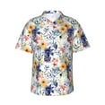 thumbnail image 2 of Xecao Lilies Flowers print Hawaiian shirt - a stylish short-sleeve button-down for men, perfect for casual beach and tropical outings., 2 of 9