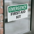 thumbnail image 4 of (2 Pack) First Aid Kit OSHA Emergency Sign 10 Inch X 7 Inch Vinyl Label Decal Sticker Weather Resistant, UV Protected for Workplace, Business, and Construction Site, Made in the USA, 4 of 7
