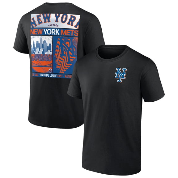 Men's Profile Black New York Mets Big & Tall Two-Sided Graphic T-Shirt