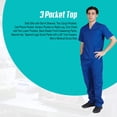 thumbnail image 3 of ACTIVE UNIFORMS Men Scrub Set Medical Scrub Top and Pants (True Royal Blue, Large), 3 of 6