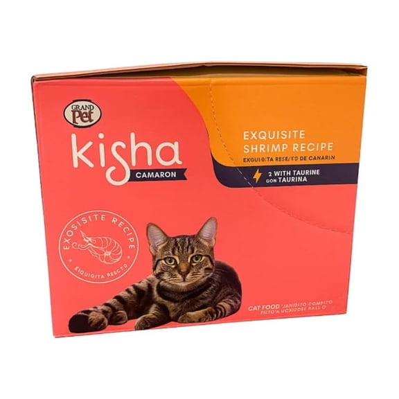 Caja Alimento Humedo Kisha Camarón Sobre 85 g (10 Pzas)