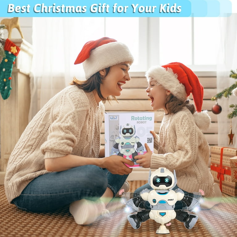 Ant Class Walking Dancing Robot Toy for Kids Spinning Robot Toys with Flashing Lights Music Electronic Smart Interactive Robots for Kids Boys