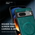 thumbnail image 3 of Allytechgroup Magnetic for Google Pixel 7A Case, Compatible with MagSafe Support Magnetic Car Phone Mount PU Leather Slim Phone Case for Women Men for Google Pixel 7A, Green, 3 of 9