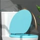 thumbnail image 5 of Asiento de Inodoro Alargado de Vinilo Acolchado con Espuma Cómoda - Funda, Azul MNFD, 5 of 6