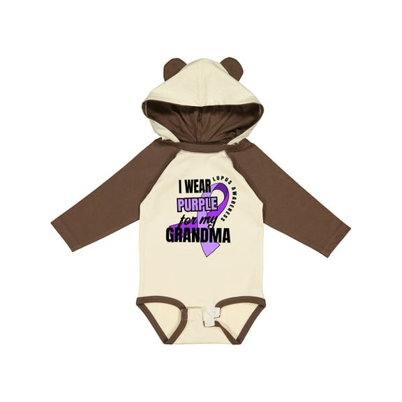 Inktastic I Wear Purple for My Grandma Lupus Awareness Boys or Girls Long Sleeve Baby Bodysuit
