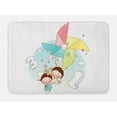 thumbnail image 1 of Pinwheel Bath Mat, Happy Kids Holding Giant Pinwheel Playing with Kitty Digital Summer Fun Toys Games, Non-Slip Plush Mat Bathroom Kitchen Laundry Room Decor, 29.5 X 17.5 Inches, Multicolor, Ambesonne, 1 of 2
