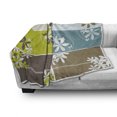 thumbnail image 3 of Floral Soft Flannel Fleece Throw Blanket, Abstract Spring Inspired Set with Blossoms and Rectangles Geometric Retro Style, Cozy Plush for Indoor and Outdoor Use, 50" x 70", Multicolor, by Ambesonne, 3 of 6
