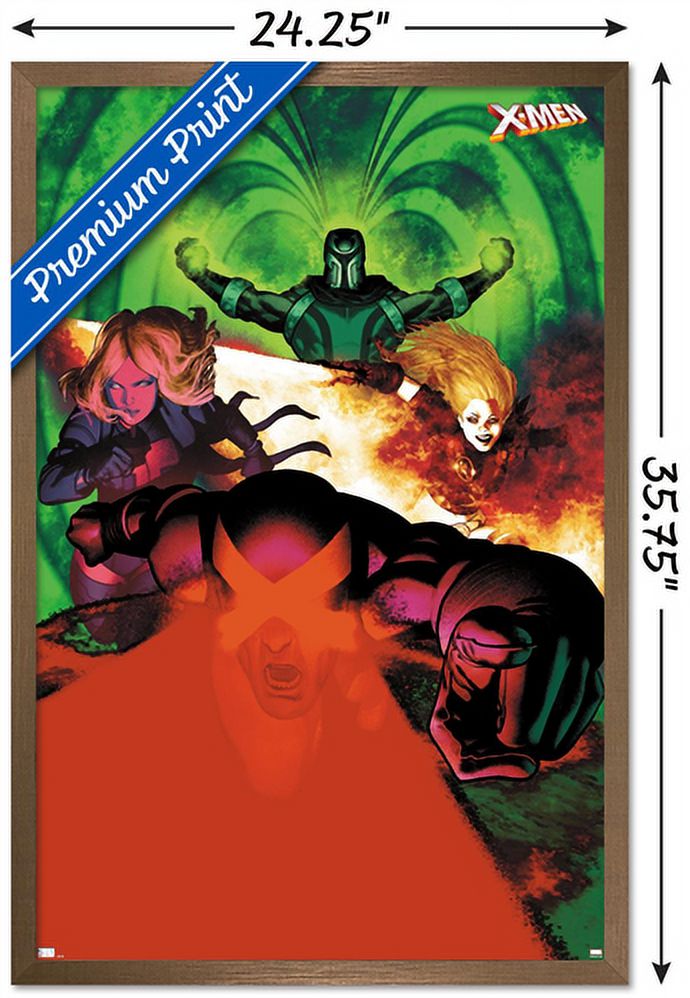 Marvel Comics - The X-Men - Emma Frost Magneto Magik Cyclops Wall Poster, 22.375" x 34", Framed