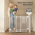 thumbnail image 3 of Baby Gate, Caveen No Bottom Bar Baby Safety Gate, 27.5-43" Baby Safety Gate for Ages 6 to 24 Months, White, 3 of 8