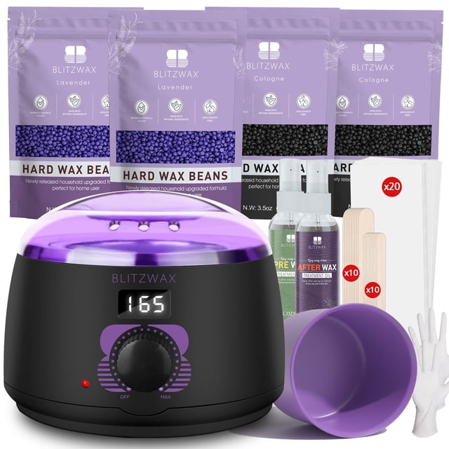 Kit de depilación digital BLITZWAX para piel sensible para mujeres y hombres