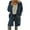Navy, variant on Womens Oversized Fuzzy Cardigan Casual Solid Color Button Down Knee Length Jacket Tops With Pockets Black