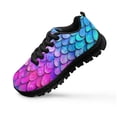 thumbnail image 6 of Uourmeti Girls Sequin Shoes Size 13 Blue Pink Mermaid Scales Sneakers for Kids Lace up Sport Athletic Walking Shoes Non-slip Knit Comfort Sneakers, 6 of 7