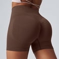 thumbnail image 2 of Avolia Women's Athletic Yoga Shorts High Waist Peach Lifting See-Through Proof Summer Workout Shorts, 2 of 3
