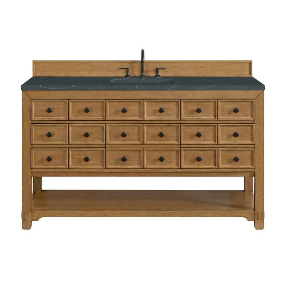 James Martin Vanities 505-V60s-3Csp Malibu 60" Free Standing Single Basin Vanity Set -