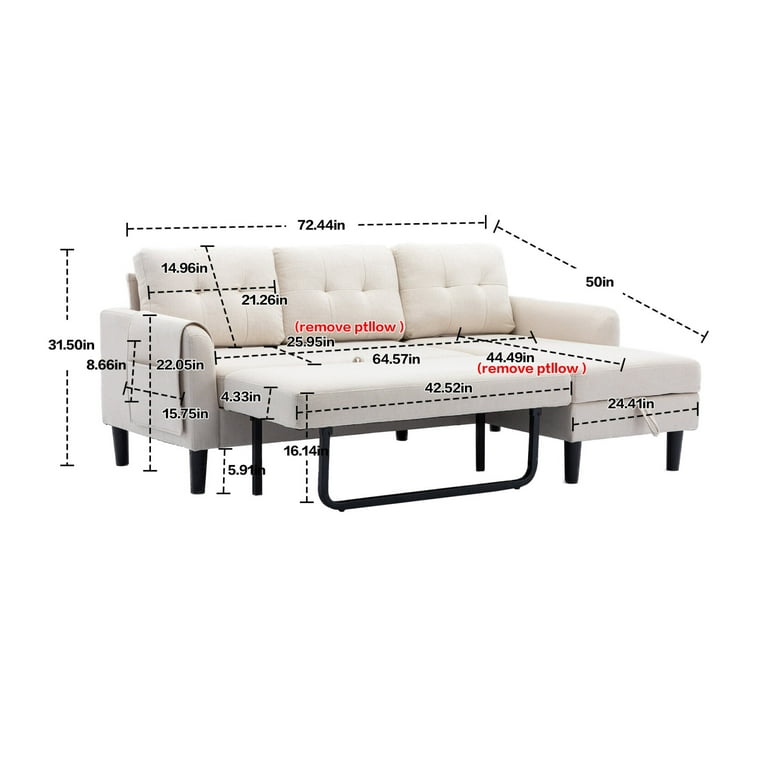 Modern Convertible Sleeper Sofa