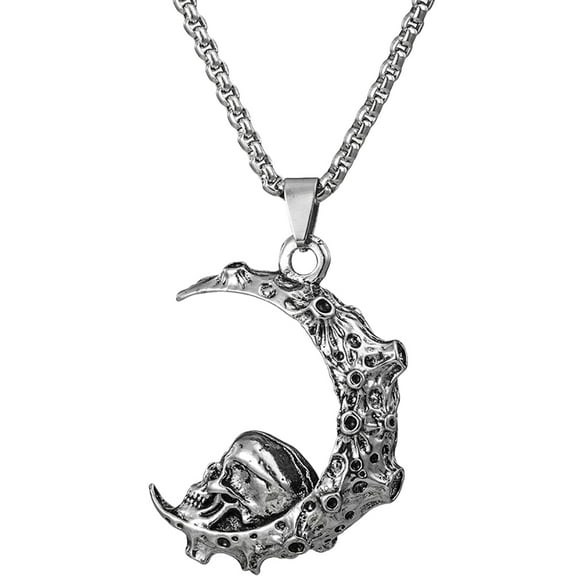 OUNONA  Moon Skull Necklace Pendant Mother's Day Gift Miss