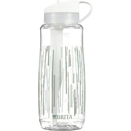 Brita Hard Sided Water Filter Bottle, 34-Ounce,