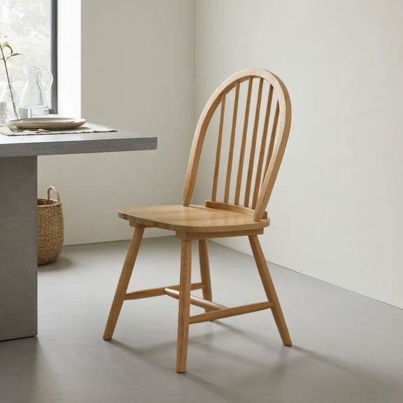 Yardi Yard Set of 2 Vintage Windsor Wood Chair with Spindle Back for Dining Room, Dining Chairs Set, Dining Room Chair for Kitchen, Dining, Bedroom, Living