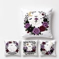 thumbnail image 4 of Haunted Garden Ghost Rose Embroidery, Plush Throw Pillow Cover, Soft Decorative Cushion Case for Sofa Bedroom Living Room, 16x16 Inches, 4 of 8
