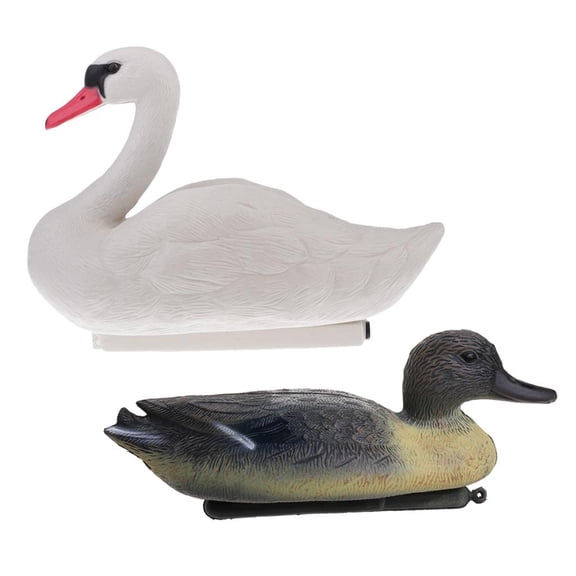 Pitycbo 2 Pieces Floating Duck Drake Decoy Swan Goose Hunting Bait Lawn Ornament Garden
