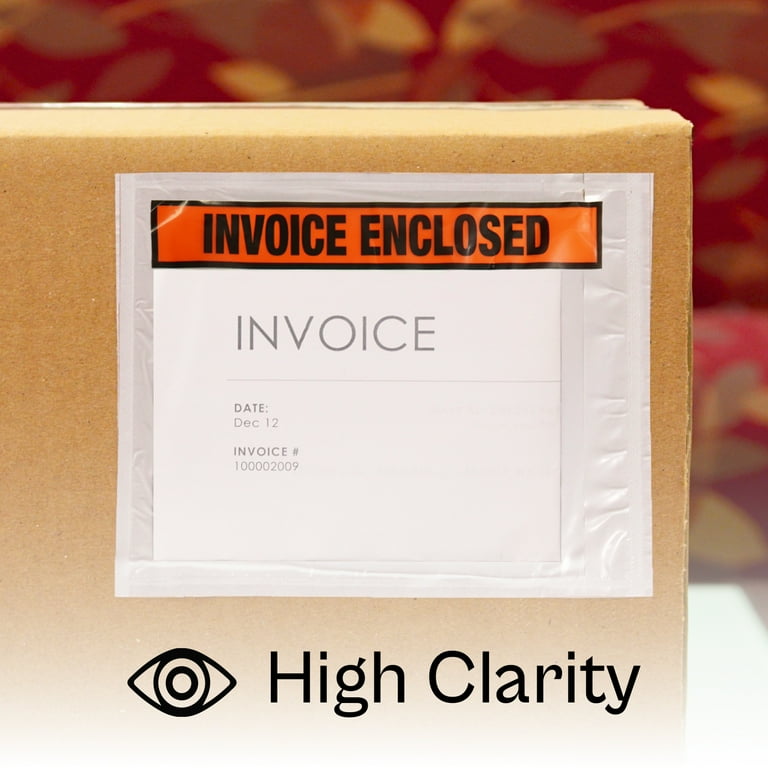MMBM Packing List Envelopes Invoice Enclosed Slip Pouch Self Adhesive Shipping Label